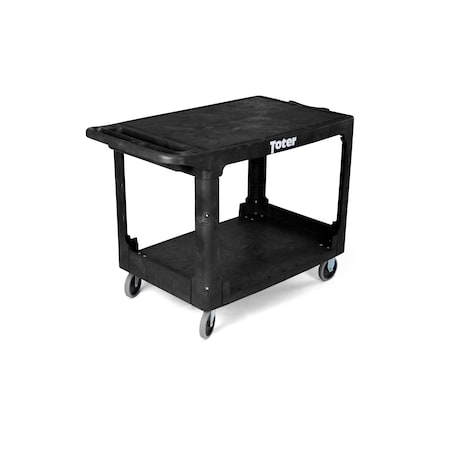 Toter Utility Cart - Flat Top and Straight Handle 44x25.3x32.3 - Black UCF00-S